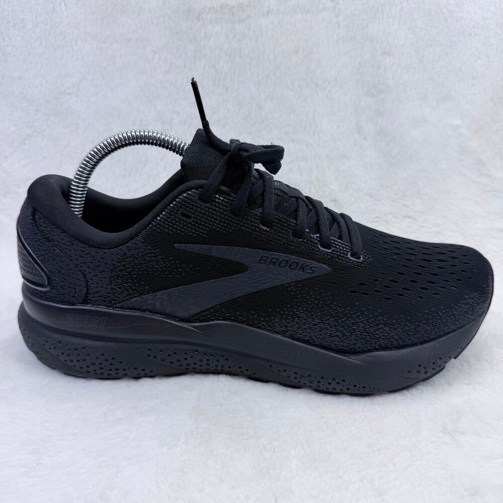 Brooks Ghost 16 Womens Running Shoes Triple Black Size 10.5 Neutral Cushioned